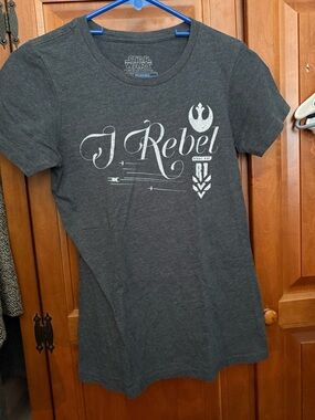 Star Wars Black Graphic Logo Tee with White Print M